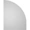 Ekena Millwork Quarter Round Top Left Surface Mount PVC Gable Vent w/ 2"W x 2"P Brickmould Sill Frame, 26"W x 34"H GVPQL26X3403SN - alternate 2